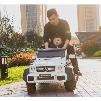 MEGA POJAZD- ORYGINALNY MERCEDES G63, NAPĘD 6X6, MIĘKKIE KOŁA, MIĘKKIE SIEDZENIE, SIEDZENIE DLA RODZICA, 12V 14AH/SX-1888