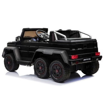 MEGA POJAZD- ORYGINALNY MERCEDES G63, NAPĘD 6X6, MIĘKKIE KOŁA, MIĘKKIE SIEDZENIE, SIEDZENIE DLA RODZICA, 12V 14AH/SX-1888