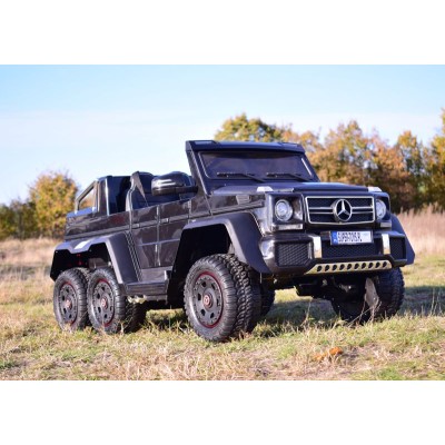MEGA POJAZD- ORYGINALNY MERCEDES G63, NAPĘD 6X6, MIĘKKIE KOŁA, MIĘKKIE SIEDZENIE, SIEDZENIE DLA RODZICA, 12V 14AH/SX-1888
