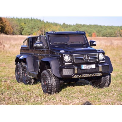 MEGA POJAZD- ORYGINALNY MERCEDES G63, NAPĘD 6X6, MIĘKKIE KOŁA, MIĘKKIE SIEDZENIE, SIEDZENIE DLA RODZICA, 12V 14AH/SX-1888