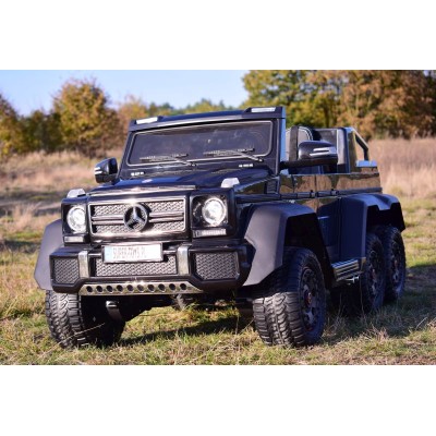 MEGA POJAZD- ORYGINALNY MERCEDES G63, NAPĘD 6X6, MIĘKKIE KOŁA, MIĘKKIE SIEDZENIE, SIEDZENIE DLA RODZICA, 12V 14AH/SX-1888