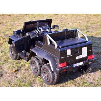 MEGA POJAZD- ORYGINALNY MERCEDES G63, NAPĘD 6X6, MIĘKKIE KOŁA, MIĘKKIE SIEDZENIE, SIEDZENIE DLA RODZICA, 12V 14AH/SX-1888