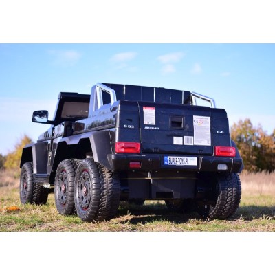 MEGA POJAZD- ORYGINALNY MERCEDES G63, NAPĘD 6X6, MIĘKKIE KOŁA, MIĘKKIE SIEDZENIE, SIEDZENIE DLA RODZICA, 12V 14AH/SX-1888