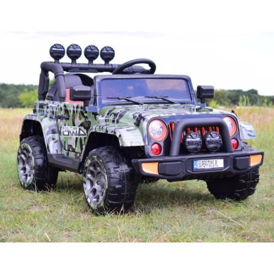 MEGA JEEP FULLTIME, NAPĘD 4X4, 1X12V ,WOLNY START/ MIĘKKIE KOŁA, FUNKCJA BUJANIA EXCLUSIVE LAKIER/7588