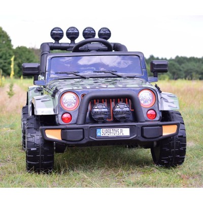 MEGA JEEP FULLTIME, NAPĘD 4X4, 1X12V ,WOLNY START/ MIĘKKIE KOŁA, FUNKCJA BUJANIA EXCLUSIVE LAKIER/7588