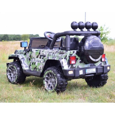 MEGA JEEP FULLTIME, NAPĘD 4X4, 1X12V ,WOLNY START/ MIĘKKIE KOŁA, FUNKCJA BUJANIA EXCLUSIVE LAKIER/7588