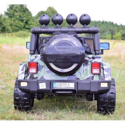 MEGA JEEP FULLTIME, NAPĘD 4X4, 1X12V ,WOLNY START/ MIĘKKIE KOŁA, FUNKCJA BUJANIA EXCLUSIVE LAKIER/7588