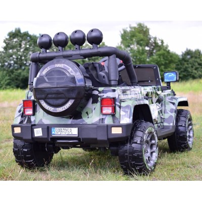 MEGA JEEP FULLTIME, NAPĘD 4X4, 1X12V ,WOLNY START/ MIĘKKIE KOŁA, FUNKCJA BUJANIA EXCLUSIVE LAKIER/7588