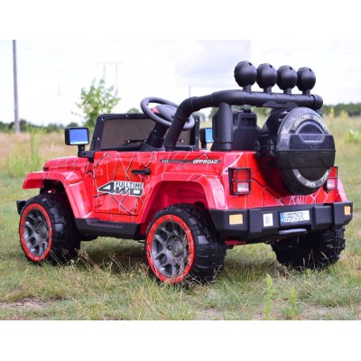MEGA JEEP FULLTIME, NAPĘD 4X4, 1X12V ,WOLNY START/ MIĘKKIE KOŁA, FUNKCJA BUJANIA EXCLUSIVE LAKIER/7588