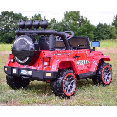 MEGA JEEP FULLTIME, NAPĘD 4X4, 1X12V ,WOLNY START/ MIĘKKIE KOŁA, FUNKCJA BUJANIA EXCLUSIVE LAKIER/7588