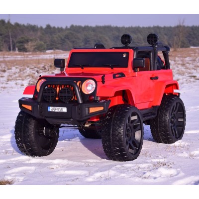 MEGA JEEP 4X4, MIĘKKIE KOŁA, MIĘKKIE SIEDZENIE,  FUNKCJA BUJANIA SUPER HIT/LT828