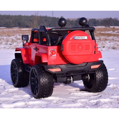 MEGA JEEP 4X4, MIĘKKIE KOŁA, MIĘKKIE SIEDZENIE,  FUNKCJA BUJANIA SUPER HIT/LT828
