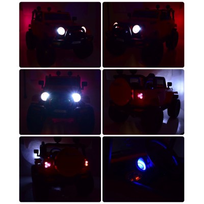 MEGA JEEP 4X4, MIĘKKIE KOŁA, MIĘKKIE SIEDZENIE,  FUNKCJA BUJANIA SUPER HIT/LT828