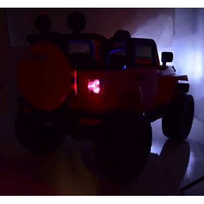 MEGA JEEP 4X4, MIĘKKIE KOŁA, MIĘKKIE SIEDZENIE,  FUNKCJA BUJANIA SUPER HIT/LT828