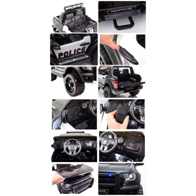 FORD RANGER F150RP POLICJA LICENCJA,4x4, MIĘKKIE KOŁA EVA, MIĘKKIE SIEDZENIE, WOLNY START, KLUCZYK FULL OPCJA 12V