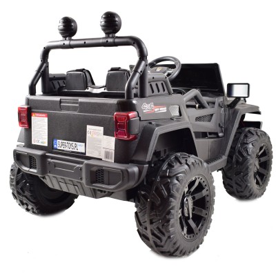 MEGA DŻIP OFF ROAD 4X4, MIĘKKIE KOŁA, MIĘKKIE SIEDZENIE, FUNKCJA BUJANIA, KLUCZYK,/HC8988