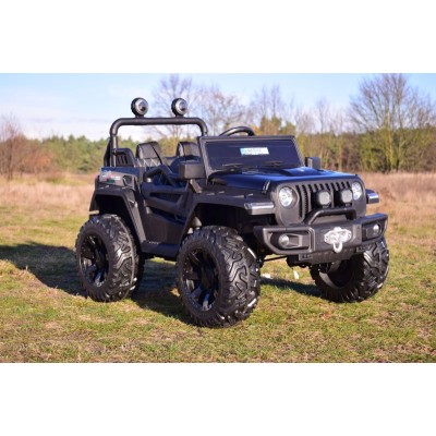 MEGA DŻIP OFF ROAD 4X4, MIĘKKIE KOŁA, MIĘKKIE SIEDZENIE, FUNKCJA BUJANIA, KLUCZYK,/HC8988