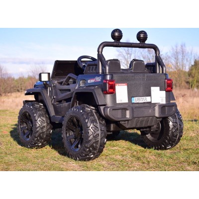 MEGA DŻIP OFF ROAD 4X4, MIĘKKIE KOŁA, MIĘKKIE SIEDZENIE, FUNKCJA BUJANIA, KLUCZYK,/HC8988