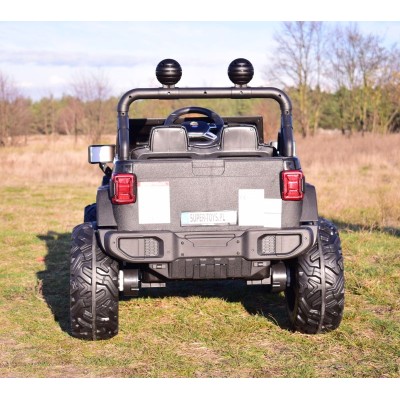 MEGA DŻIP OFF ROAD 4X4, MIĘKKIE KOŁA, MIĘKKIE SIEDZENIE, FUNKCJA BUJANIA, KLUCZYK,/HC8988