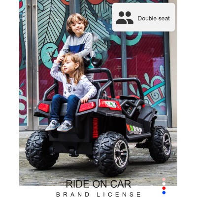 MEGA BUGGY 4X4  2x12V SPEED NEW DLA 2 DZIECI, MĘKKIE KOŁA, MIĘKKIE SIEDZENIA/S2588