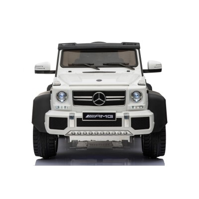 MEGA POJAZD- ORYGINALNY MERCEDES G63, NAPĘD 6X6, MIĘKKIE KOŁA, MIĘKKIE SIEDZENIE, SIEDZENIE DLA RODZICA, 12v14AH/SX-1888