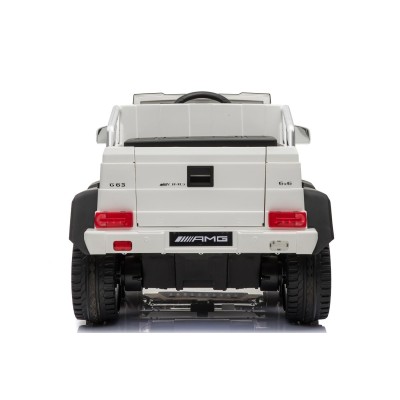 MEGA POJAZD- ORYGINALNY MERCEDES G63, NAPĘD 6X6, MIĘKKIE KOŁA, MIĘKKIE SIEDZENIE, SIEDZENIE DLA RODZICA, 12v14AH/SX-1888