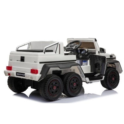MEGA POJAZD- ORYGINALNY MERCEDES G63, NAPĘD 6X6, MIĘKKIE KOŁA, MIĘKKIE SIEDZENIE, SIEDZENIE DLA RODZICA, 12v14AH/SX-1888