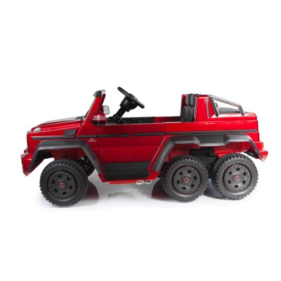 MEGA POJAZD- ORYGINALNY MERCEDES G63, NAPĘD 6X6, MIĘKKIE KOŁA, MIĘKKIE SIEDZENIE, SIEDZENIE DLA RODZICA, 12v14AH, LAKIER, MP4/SX