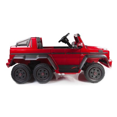 MEGA POJAZD- ORYGINALNY MERCEDES G63, NAPĘD 6X6, MIĘKKIE KOŁA, MIĘKKIE SIEDZENIE, SIEDZENIE DLA RODZICA, 12v14AH, LAKIER, MP4/SX