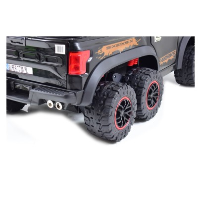 MEGA JEEP WORKS SIX 4X4, 2 X 12V MĘKKIE KOŁA, MIĘKKIE SIEDZENIE/JC003