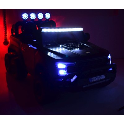 MEGA JEEP WORKS SIX 4X4, 2 X 12V MĘKKIE KOŁA, MIĘKKIE SIEDZENIE/JC003