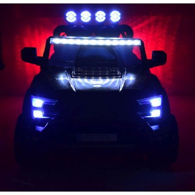 MEGA JEEP WORKS SIX 4X4, 2 X 12V MĘKKIE KOŁA, MIĘKKIE SIEDZENIE/JC003
