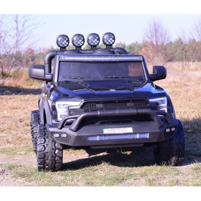 MEGA JEEP WORKS SIX 4X4, 2 X 12V MĘKKIE KOŁA, MIĘKKIE SIEDZENIE/JC003