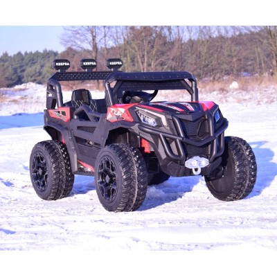 MEGA BUGGY RZR TURBO 12 V,4X4 180 W MEGA MOC, PILOT, MIĘKKIE SIEDZENIE, MIĘKKIE KOŁA, FUNKCJA BUJANIA, KLUCZYK /HC301
