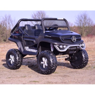 MERCEDES BENZ UNIMOG 4X4,12V14AH, AMORTYZATORY, MIĘKKIE KOŁA,MIĘKKIE SIEDZENIE SUPER OPCJA/UNIMOG