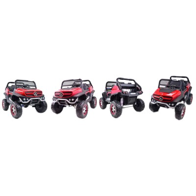 MERCEDES BENZ UNIMOG 4X4,12V14AH, AMORTYZATORY, MIĘKKIE KOŁA, MP4, LAKIER SUPER OPCJA/UNIMOG