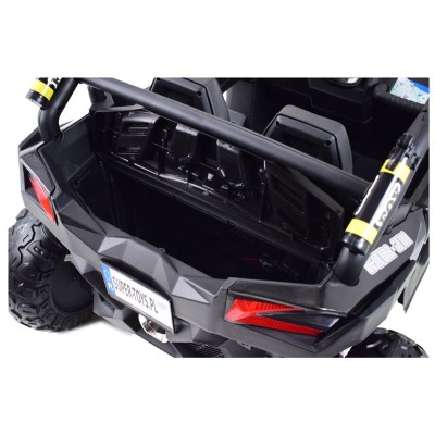 MEGA BUGGY UTV POLICJA TURBO R FOX DLA 2 DZIECI 4X200 W, 24V, SUPER MOC, WSPOMAGANIE/XB2118