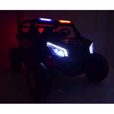 MEGA BUGGY UTV POLICJA TURBO R FOX DLA 2 DZIECI 4X200 W, 24V, SUPER MOC, WSPOMAGANIE/XB2118