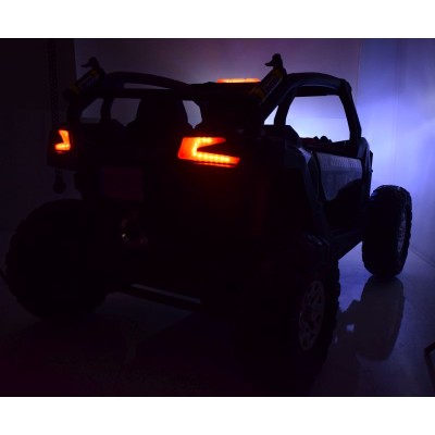 MEGA BUGGY UTV POLICJA TURBO R FOX DLA 2 DZIECI 4X200 W, 24V, SUPER MOC, WSPOMAGANIE/XB2118