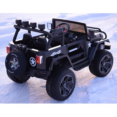 MEGA JEEP 4X4 Z REDUKTOREM NAPĘDU EXCLUSIVE 24 V, 480 WAT, WOLNY START,MIĘKKIE KOŁA /WXE1688-24V