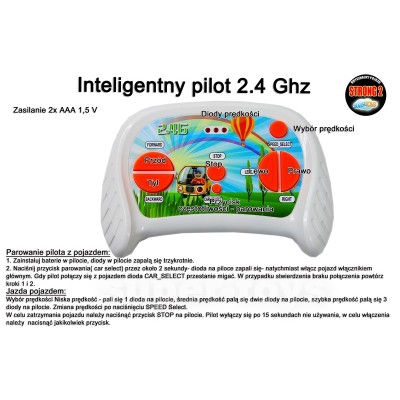 JEEP POLICJA 4X4 Z  AMORTYZATORAMI, PILOT,  REDUKTOR/ XMX-601-1