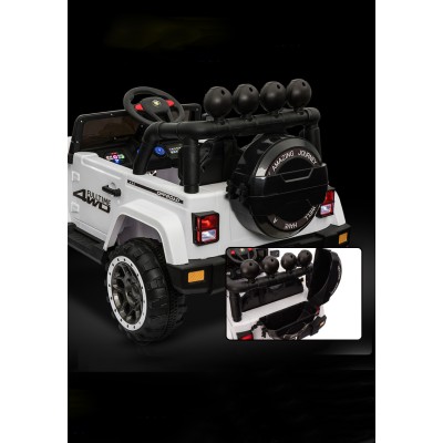 MEGA JEEP  FULLTIME, NAPĘD 4X4,  1X12V ,WOLNY START/ MIĘKKIE KOŁA,  EXCLUSIVE/7588
