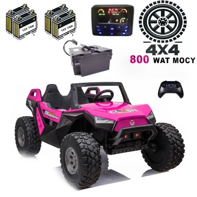 MEGA BUGGY CLASH DLA 2 DZIECI, 4 SILNIK - 800W, 24, MIĘKKIE PRZESUWANE SIEDZENIE,  WALIZKA NA AKUMULATOR,/SX-1928