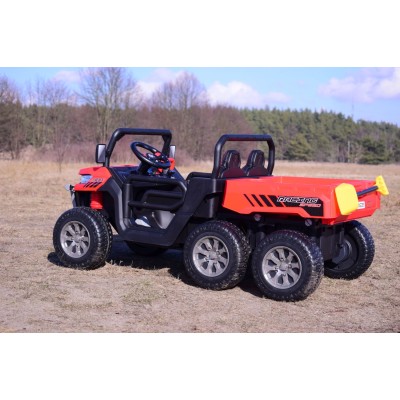 BUGGY 6 KOŁOWY DLA 2 DZIECI, ELEKTRYCZNA WYWROTKA, MIĘKKIE KOŁA, MIĘKKIE SIEDZENIE, 400 WAT/XMX623B