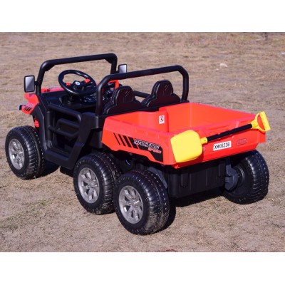 BUGGY 6 KOŁOWY DLA 2 DZIECI, ELEKTRYCZNA WYWROTKA, MIĘKKIE KOŁA, MIĘKKIE SIEDZENIE, 400 WAT/XMX623B
