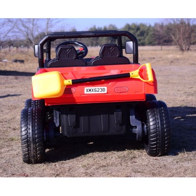BUGGY 6 KOŁOWY DLA 2 DZIECI, ELEKTRYCZNA WYWROTKA, MIĘKKIE KOŁA, MIĘKKIE SIEDZENIE, 400 WAT/XMX623B