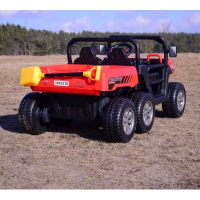 BUGGY 6 KOŁOWY DLA 2 DZIECI, ELEKTRYCZNA WYWROTKA, MIĘKKIE KOŁA, MIĘKKIE SIEDZENIE, 400 WAT/XMX623B