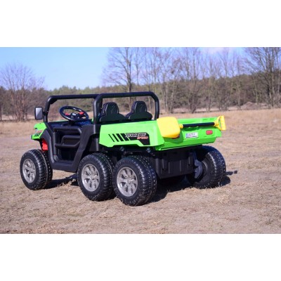 BUGGY 6 KOŁOWY DLA 2 DZIECI, ELEKTRYCZNA WYWROTKA, MIĘKKIE KOŁA, MIĘKKIE SIEDZENIE, 400 WAT/XMX623B