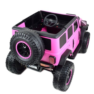 OLBRZYMI JEEP  NA AKUMULATOR SPEED, SUPER RÓŻ, MIĘKKIE KOŁA, SIEDZENIE, APLIKACJA/DLS-X15A