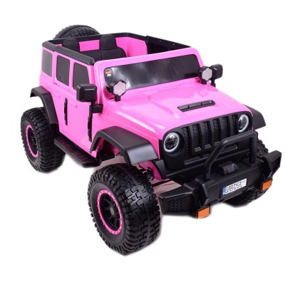 OLBRZYMI JEEP  NA AKUMULATOR SPEED, SUPER RÓŻ, MIĘKKIE KOŁA, SIEDZENIE, APLIKACJA/DLS-X15A